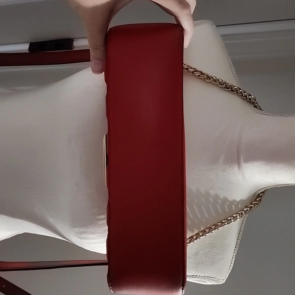 Gently used Michael Kors‎ red leather crossbody bag.